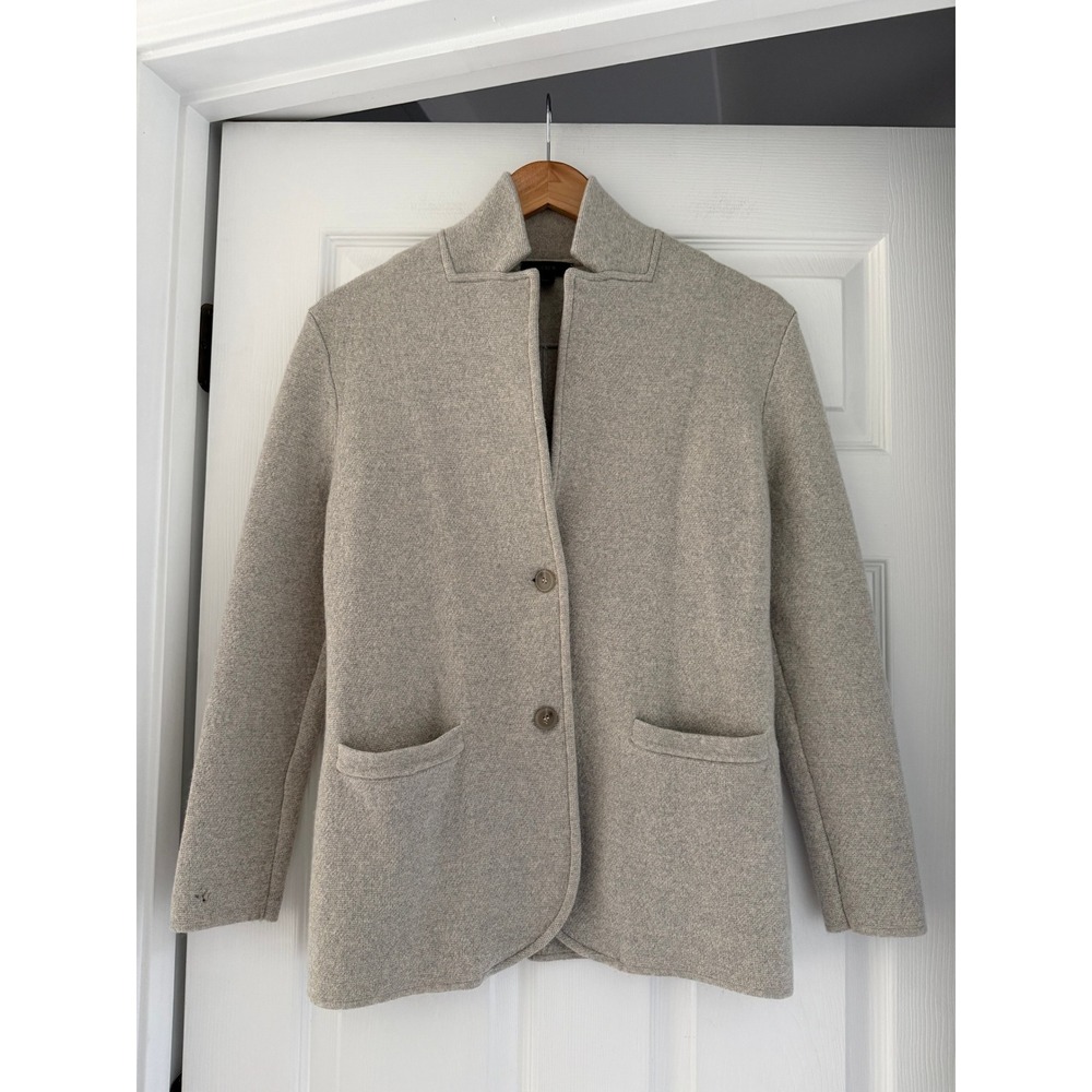 J.Crew Womens Wool Button Blazer Minimalist Casual